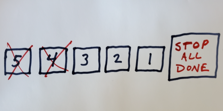 countdown handwritten 